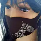 Gift 2020 Christmas Gift With Fashion Rhinestone Ice Cool Adult Faceshields DIY Design