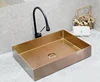 Gold washroom stainless steel water basin countertop stainless steel hand basin