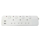 Standard Grounding Electricity BS Extension Plug with usb