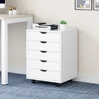 Cabinet Moveable Lockers 5 Drawers Wooden Filing Cabinet For Office Furniture