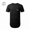 RETON Custom Design Printing Longline Men T-shirt Cotton Short Sleeve T Shirt