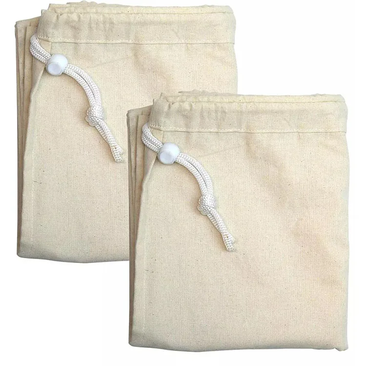 Extra large eco-friendly 100% Cotton Storage Laundry Bags Travel drawstring laundry bag with logo