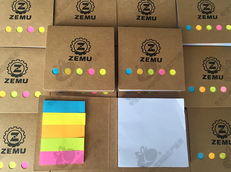 Custom Print Kraft Paper Sticky Wholesale Notepad 0703072 MOQ 100PCS One Year Quality Warranty