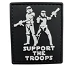 Support Our Troops Patch | US Military Shield Patriotic Army Navy Marines Veteran Large Embroidered American Flag -