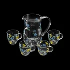 1200 Ml Wholesale Custom Classic Glass Coffee Tea Set With 4 Cups