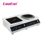 Schott CERAN Crystal Plate 5000W+5000W Stainless Steel Induction Cooker with Button control