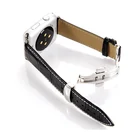 Brown Color Genuine Crocodile Pattern Apple Leather Watch Band For Smart Watch