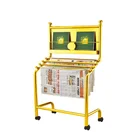 Metal Rack Metal Rack Factory Wholesale Hotel Library Metal Mobile Wire Newspaper Display Rack