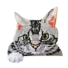 Embroidered Edge Embroidery Patch Custom Laser Cut Border Cat Embroidery Patches Iron Embroidered Patches for Kids
