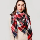 Designer 2019 Knitted Spring Winter Cashmere Women Scarf Plaid Warm Neck Pashmina Scarves Shawls