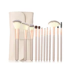 Hot selling High-end 12pcs Rose Gold Professional Makeup Brush Set With Bag Cosmetic Tools