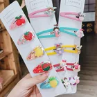 5pcs/set Children's hair accessories Small fresh fruit cartoon hairpin cute girl cartoon bb hair clip