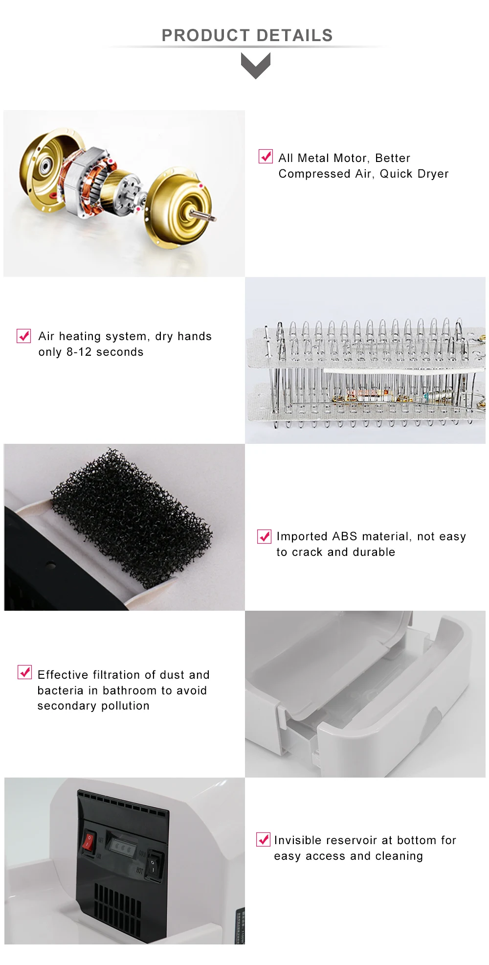 With Tray Air Filter, Wall, 1100, Plastic - detail 18