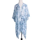Tie dye print sequin female ruana print kimono women beachwear spring wrap ladies cover up custom shawl