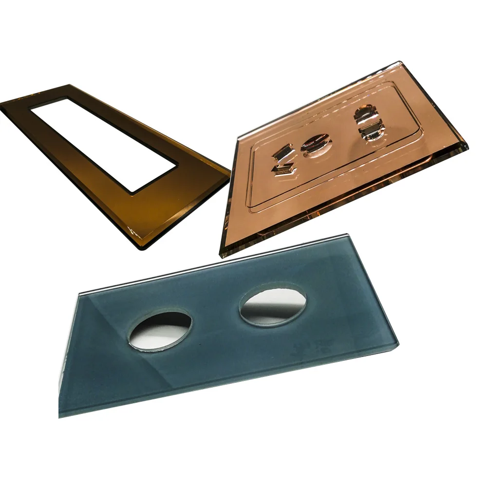 Manufacturer Supplier Customized Brand Smart Home Switchable Glass Plate Precissing Silk-Screen Stained Teampered Glass