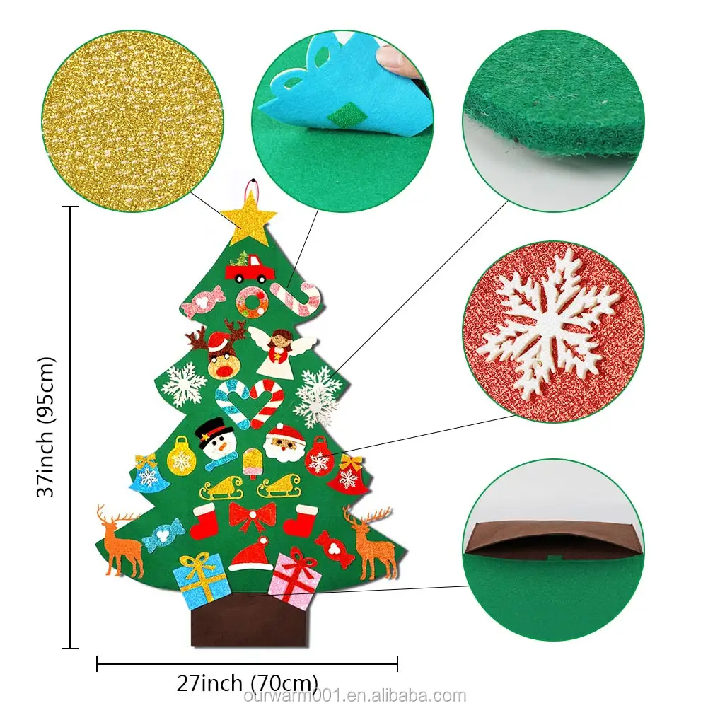supplies   ourwarm xmas decoration gifts diy felt christmas tree
