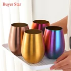 Tumbler Stainless Steel Wholesale Custom Logo Reusable Wine Tumbler Stainless Steel Cup With Straw