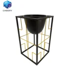 Pot Wholesale Price Tall Decorative Indoor Garden Metal Planter Flower Pot In China