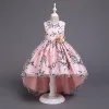 Wholesale Kids Clothing Girl Pink Fancy Evening Dress Children Formal Party Dress
