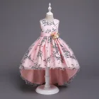 Wholesale Kids Clothing Girl Pink Fancy Evening Dress Children Formal Party Dress