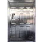 stainless steel glass door fittings single panel steel building door