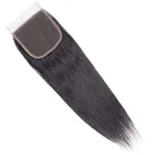 130 Percent Density 10A Grade Brazilian Virgin Human Hair 8-20 Inch Silky Straight 4x4 Lace Closure
