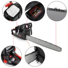 Areyourshop 62cc Chainsaw 20" Bar Powered Engine 2 Cycle Gasoline Chain Saw Red