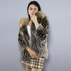 2020 Customized Women Winter Genuine Real Fox Fur Coat Dyeing Fox Fur Warm Outwear With Collar