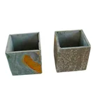 Garden Flower Pots Hot Sale Factory Direct Square Rectangle Cyan Stone Slate Garden Flower Pots Planters