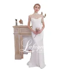 2020 new style fishtail silk fabric hand sewn pearl trail ceremony wedding dress