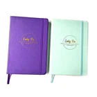 Academic Lined A5 PU Leather Diary Note Book Custom Elastic band Closure Hardcover Journal Notebook Planner