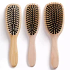Hot sale womens paddle detangler brush wooden hair brush oem