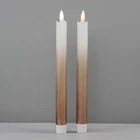 Real wax long lasting smokeless electric wholesale led taper flicker candle