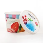 16oz 16oz Disposable Frozen Yogurt Paper Cup Ice Cream Cup Packaging