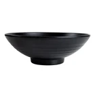 Factory Wholesale 9.5'' Melamine Noodle Bowl, Cheap Restaurant Japanese Plastic Black Bowl
