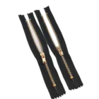 4# brass zipper Teeth Slider spring lock slider metal zipper for jeans and wallet