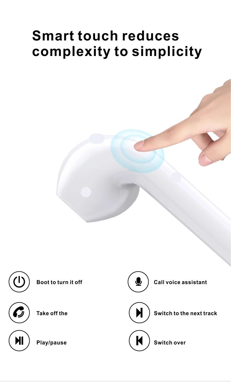 2019 new arrivals wireless earbuds full intelligent digital display i99 tws tws 5.0 earphone - ANKUX.COM