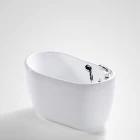 58 Inch Factory Family Useful Small Simple White Stand Alone Bath Tubs Solid Surface Used Freestanding Bathtubs for sale