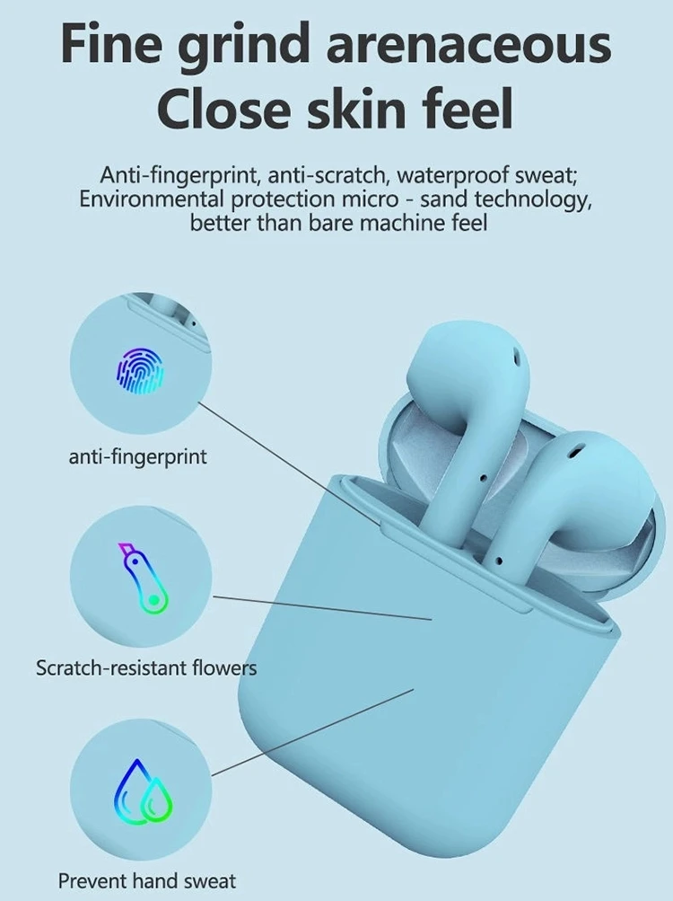 Original i12 TWS Waterproof Popular Earbuds V5.0 EDR Headphone True Stereo For Iphone/Samsung - ANKUX.COM