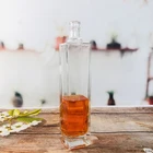 Hot Sale Screen Printing Square Tequila Glass Bottle For