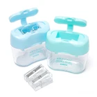 patent unique baby kid safe office and school supplies cute double holes pencil sharpener for school
