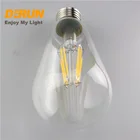 エジソン LED 電球ヴィンテージスタイル暖かいフィラメント 4 ワット (40 ワット相当) ST64 色 2300 18K E27 ベース、 FMT-ST64