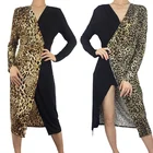 Ladies wrap long sleeve casual dresses sexy dresses women plus size