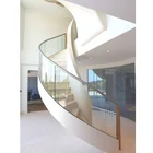 Australian Building Standard Modern Curved Wood Staircase
