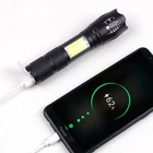 Chinese Suppliers Multifunction Rechargeable 18650 Lithium Battery Led Torch Flashlight