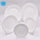 custom printed white ceramic dinner dish plate porcelain for restaurant ceramic