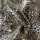 High Quality Polyester Custom Soft Leopard Print Print Satin Fabric for Dress