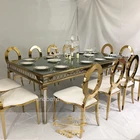 Dining Tables Dining Table Hot Sales Stainless Steel Wedding Design Modern Gold Dining Tables And Chairs