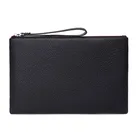 Men's Clutch Wallet Bags Leather Black Large Business Organizer Travel Wrist-let Wallet