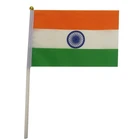 Ruiyuan / 68D polyester 14*21CM India Flag Cheer up Hand Waving Custom Size Outdoor Elections For Event Elections Flag